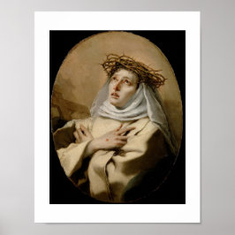 St. Catherine från Siena Hl. Katharina Siena Tiepo Poster
