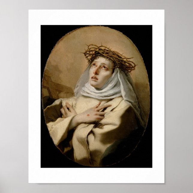 St. Catherine från Siena Hl. Katharina Siena Tiepo Poster (Framsidan)