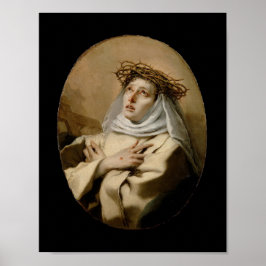 St. Catherine från Siena Hl. Katharina Siena Tiepo Poster