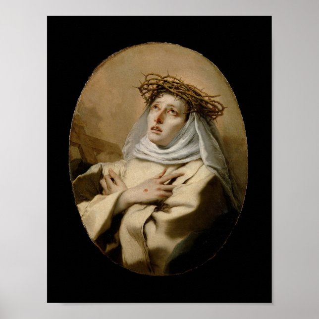 St. Catherine från Siena Hl. Katharina Siena Tiepo Poster (Framsidan)