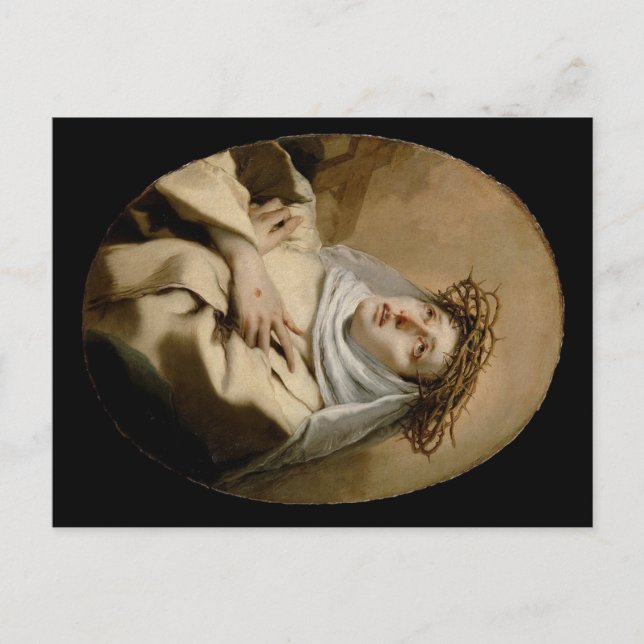 St. Catherine från Siena Hl. Katharina Siena Tiepo Vykort (Framsida)