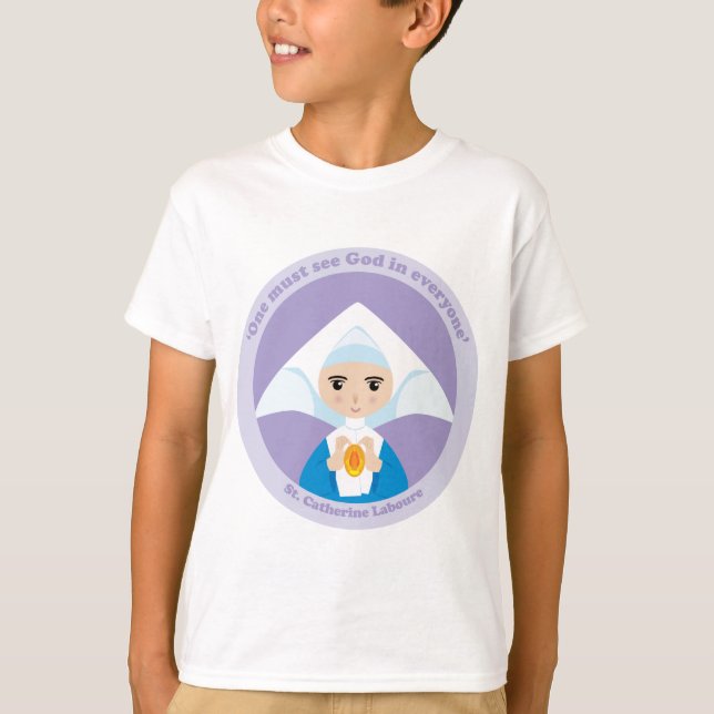 St. Catherine Laboure T Shirt (Framsida)