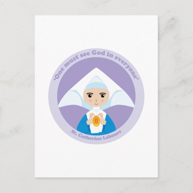 St. Catherine Laboure Vykort (Framsida)