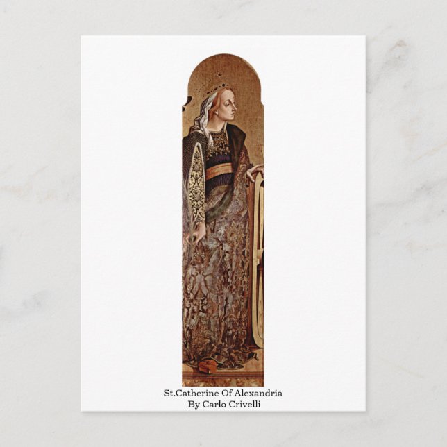 St. Catherine of Alexandria av Carlo Crivelli Vykort (Framsida)