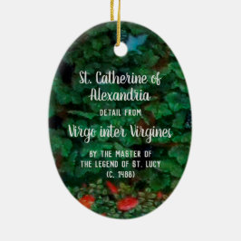 St. Catherine of Alexandria (detaljer; M 070) Julgransprydnad Keramik