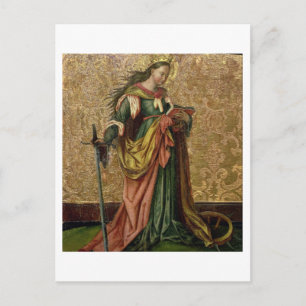 St. Catherine of Alexandria (olja på panelen) 2 Vykort