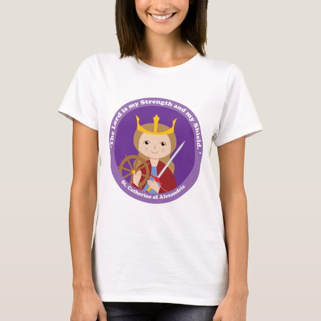 St. Catherine of Alexandria T Shirt (Framsida)