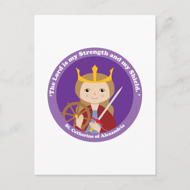 St. Catherine of Alexandria Vykort (Framsida)
