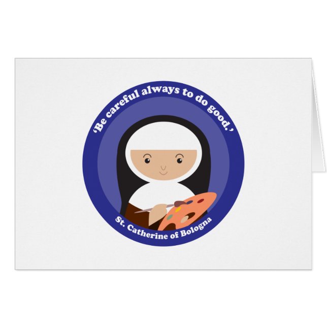 St. Catherine of Bologna Hälsningskort (Framsidan Horizontal)