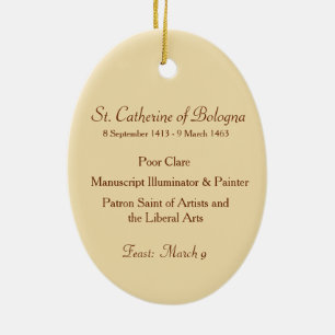 St. Catherine of Bologna (SAU 027) Julgransprydnad Keramik