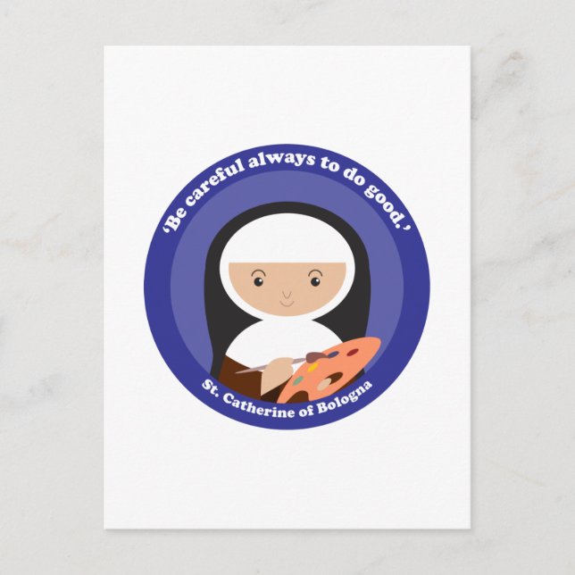 St. Catherine of Bologna Vykort (Framsida)