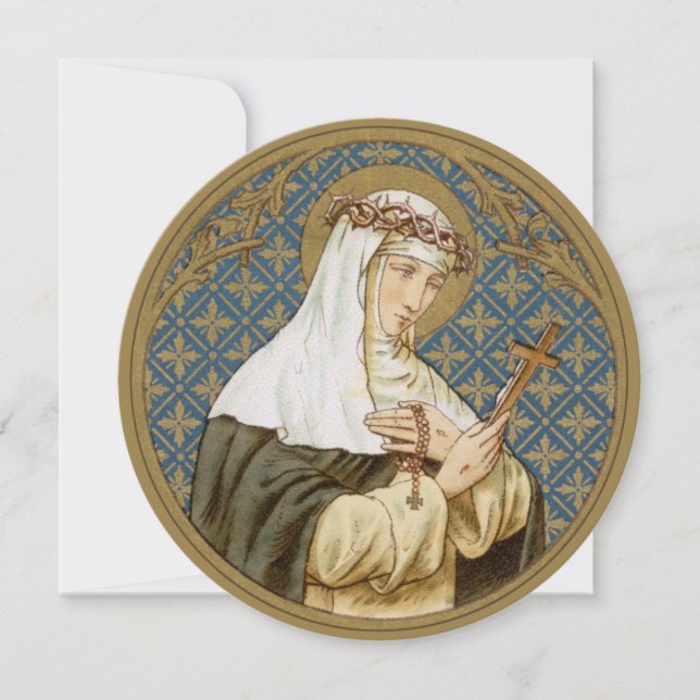 St. Catherine of Siena (BK 19) Blank Greeting Card (Framsida)