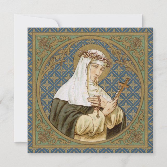 St. Catherine of Siena (BK 19) Blank Greeting Card (Framsida)