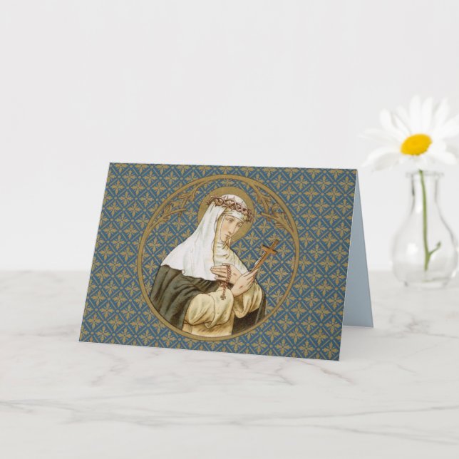 St. Catherine of Siena (BK 19) Blank Greeting Card Kort (Liten växt)