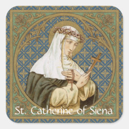 St. Catherine of Siena (BK 19) Fyrkantigt Klistermärke