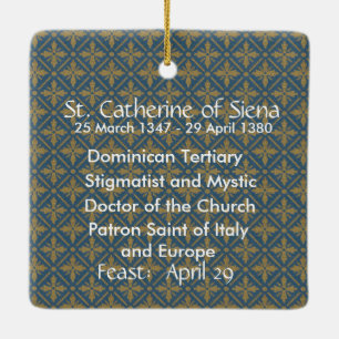 St. Catherine of Siena (BK 19) Julgransprydnad Keramik