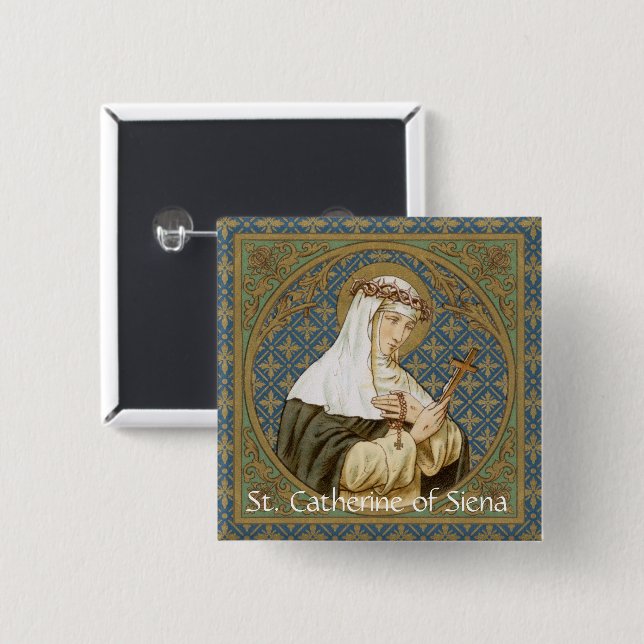 St. Catherine of Siena (BK 19) Knapp (Framsida & baksida)