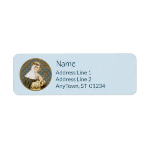 St. Catherine of Siena (BK 19) (Stil 1) Returadress Etikett