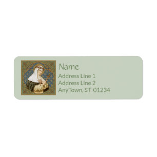 St. Catherine of Siena (BK 19) (Stil 2) Returadress Etikett