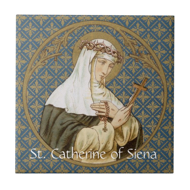 St. Catherine of Siena (BK 19) Tile 1 Kakelplatta (Framsidan)
