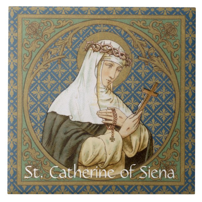 St. Catherine of Siena (BK 19) Tile 2 Kakelplatta (Framsidan)