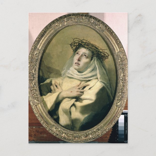 St. Catherine of Siena, c.1746 Vykort (Framsida)