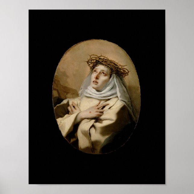 St. Catherine of Siena Hl. Katharina Siena Tiepolo Poster (Framsidan)