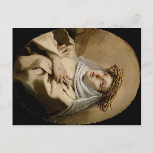 St. Catherine of Siena Hl. Katharina Siena Tiepolo Vykort (Framsida)