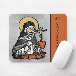 St. Catherine of Siena med Crucifix-Topped Heart Musmatta