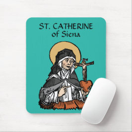 St. Catherine of Siena med Crucifix-Topped Heart Musmatta