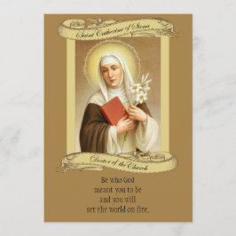 St. Catherine of Siena Prayer & Heliga Card