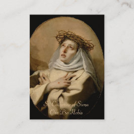 St. Catherine of Siena Prayer Religiösa Visitkort
