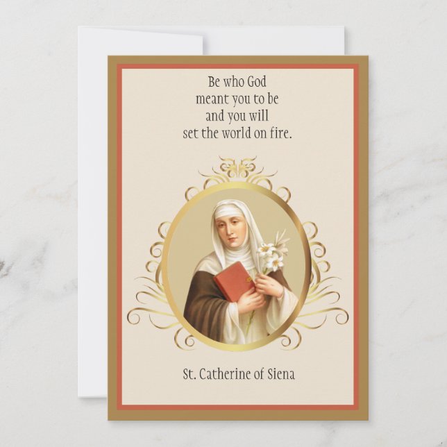 St. Catherine of Siena Religiösa Nun (Framsida)