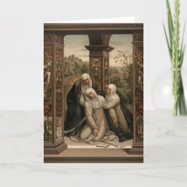 St. Catherine of Siena Religiösa Stigmatist Helgkort