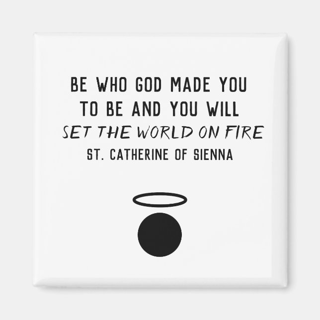 St. Catherine of Sienna Quote Magnet (Framsidan)