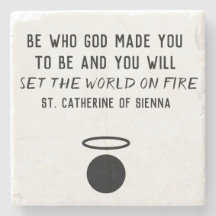 St. Catherine of Sienna Quote Stone Underlägg