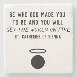 St. Catherine of Sienna Quote Stone Underlägg