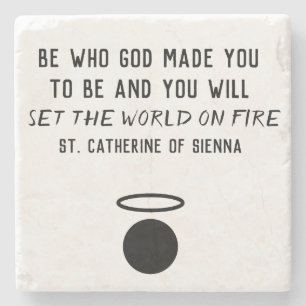 St. Catherine of Sienna Quote Stone Underlägg