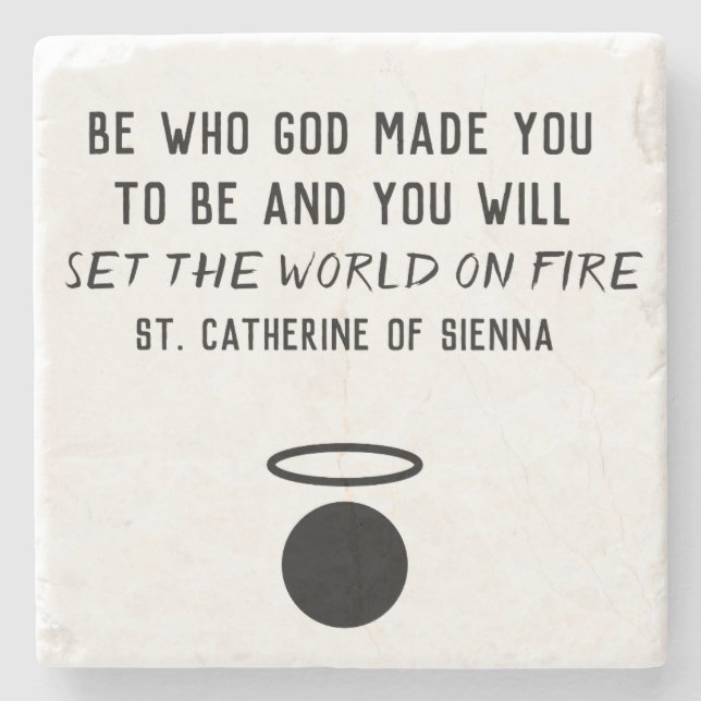 St. Catherine of Sienna Quote Stone Underlägg (Framsidan)