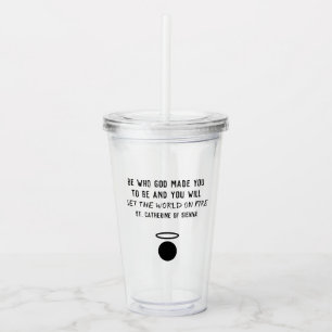 St. Catherine of Sienna Quote Tumbler Take Away Mugg