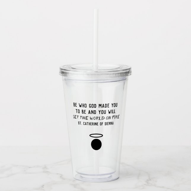 St. Catherine of Sienna Quote Tumbler Take Away Mugg (Framsida)
