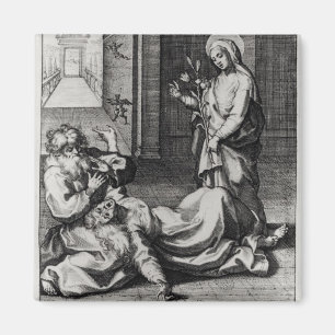 St. Catherine som Exorcising en demon från en Magnet