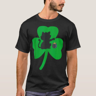 St Catricks Day a lustig Cat Celebring Saint Patt T Shirt