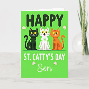 St Catty Day Glitter Textur Kort