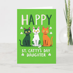 St Cattys Dag Dotter Falskt Guld Kort
