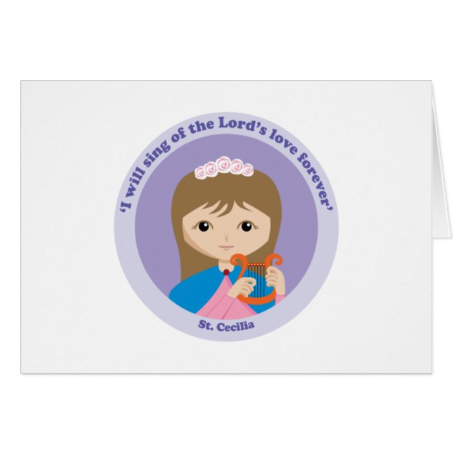St Cecilia Hälsningskort (Framsidan Horizontal)
