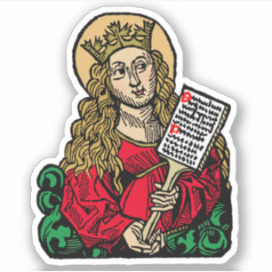 St. Cecilia med Hymn Board (Nürnberg) 1-Up Klistermärken