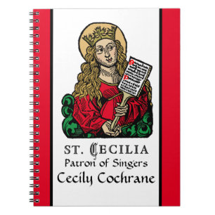 St. Cecilia med Hymn Board (Nürnberg) Anteckningsbok