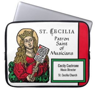 St. Cecilia med Hymn Board (Nürnberg) Laptop Fodral