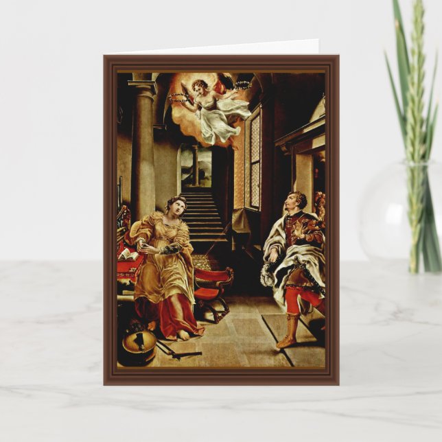 St. Cecilia och St. Valerian av Orsi Lelio (BE Kort (Framsida)